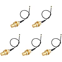 Los mejores  - Jopto 5 Unidades de 10 cm de Longitud SMA Hembra a U.FL RF 0.81 IPX-4 MHF4 Mini PCI Pigtail Antena Negro WiFi Cable…